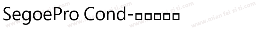 SegoePro Cond字体转换